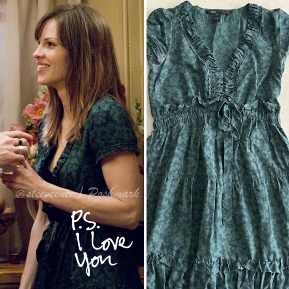 Marc Jacobs Green Floral Dress ASO Holly in P.S. I Love You - Picture 2 of 9